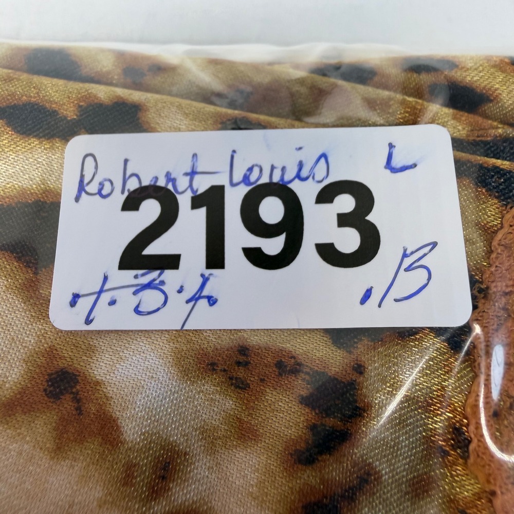 Robert Louis Pajama Set Womens Large Leopard Print Satin Lace Trim Mob Wife - Picture 7 of 7